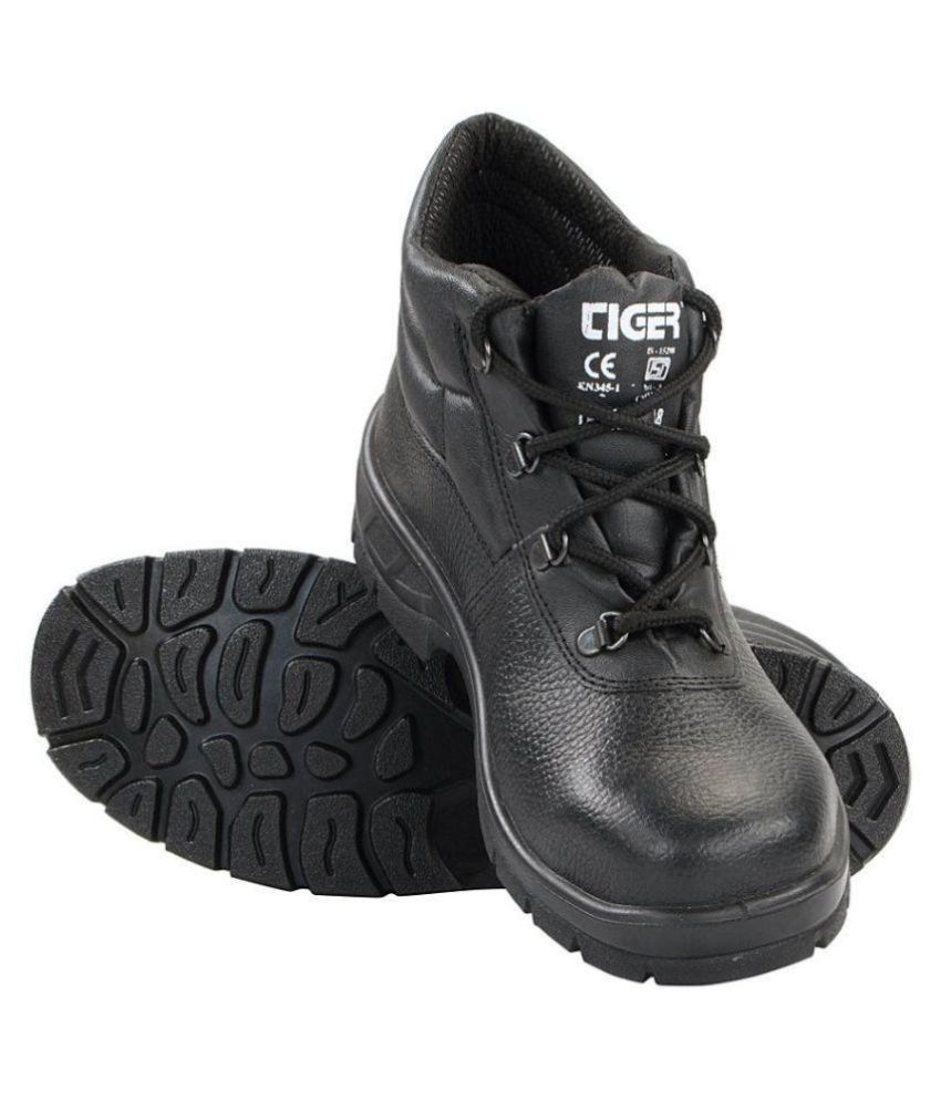 Buy tiger safety shoes High Ankle Black 