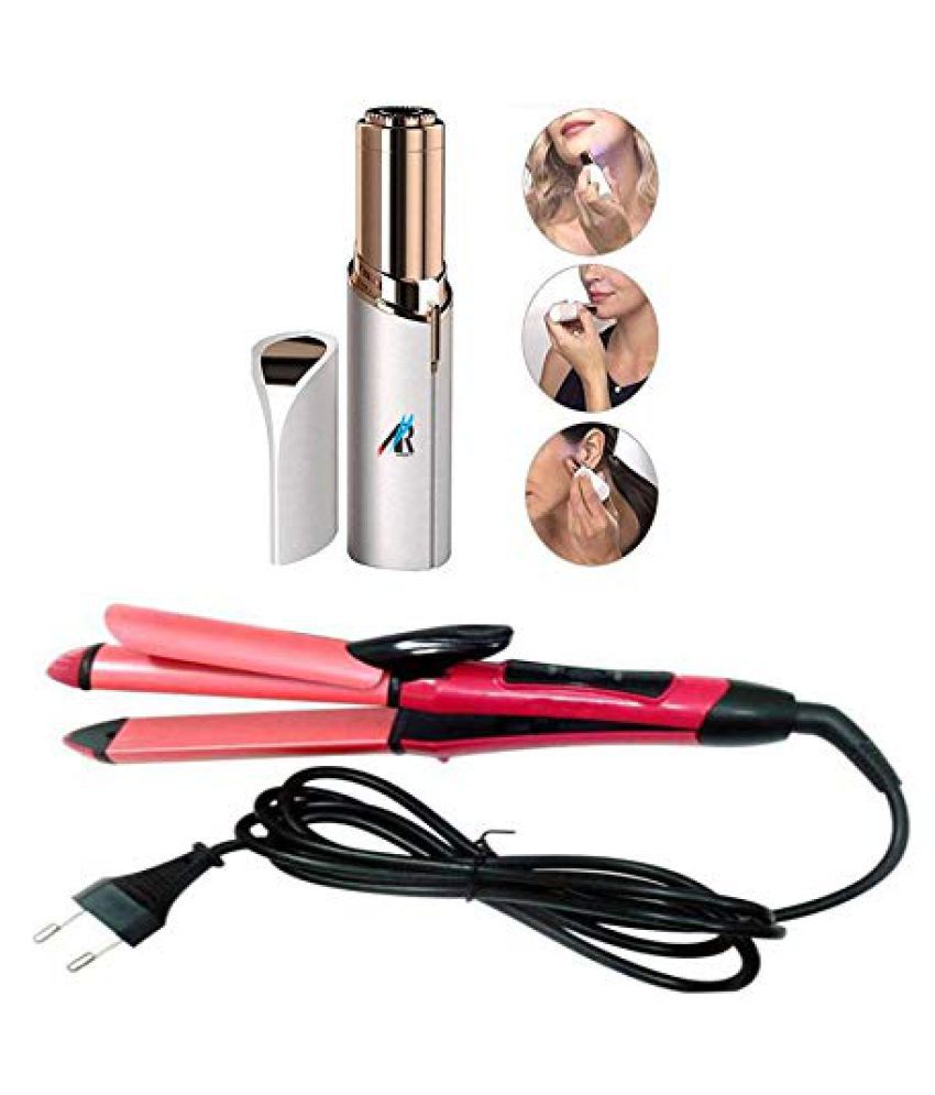 Arzet Painless Facial Hair Removal Machine Sensor Light With 2-IN-1  Straightener And Curler Price in India - Buy Arzet Painless Facial Hair  Removal Machine Sensor Light With 2-IN-1 Straightener And Curler Online