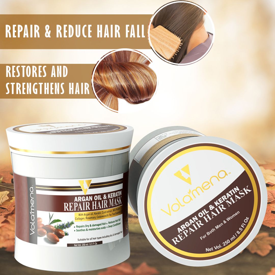 Volamena Argan & Keratin Hair Repair Mask Cream 250 ml Buy Volamena Argan & Keratin Hair Repair