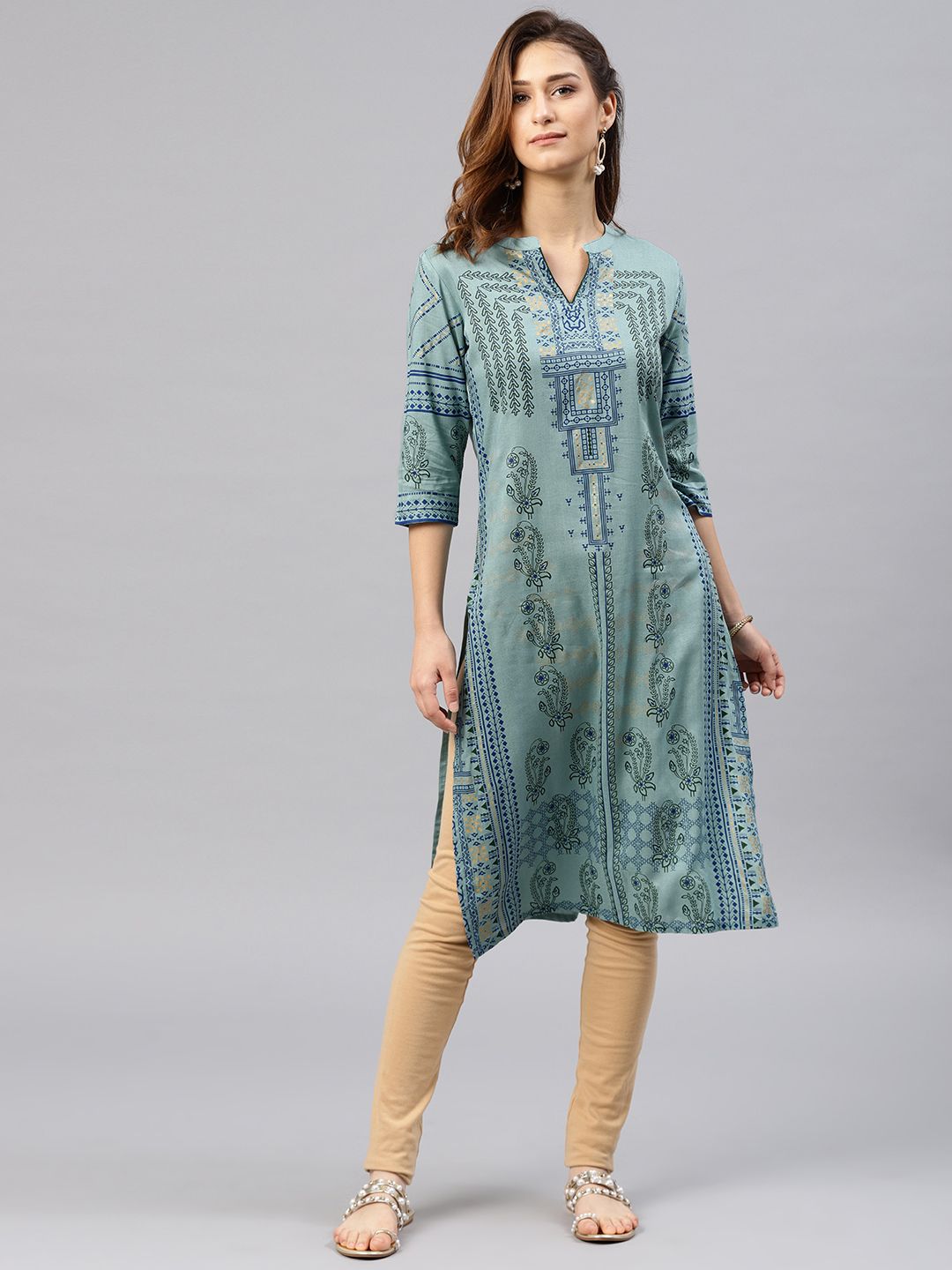 green rayon kurti