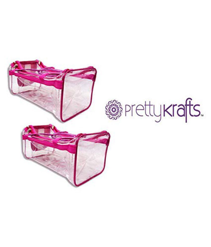     			PrettyKrafts Pink Vanity Kit and pouches - 2 Pcs