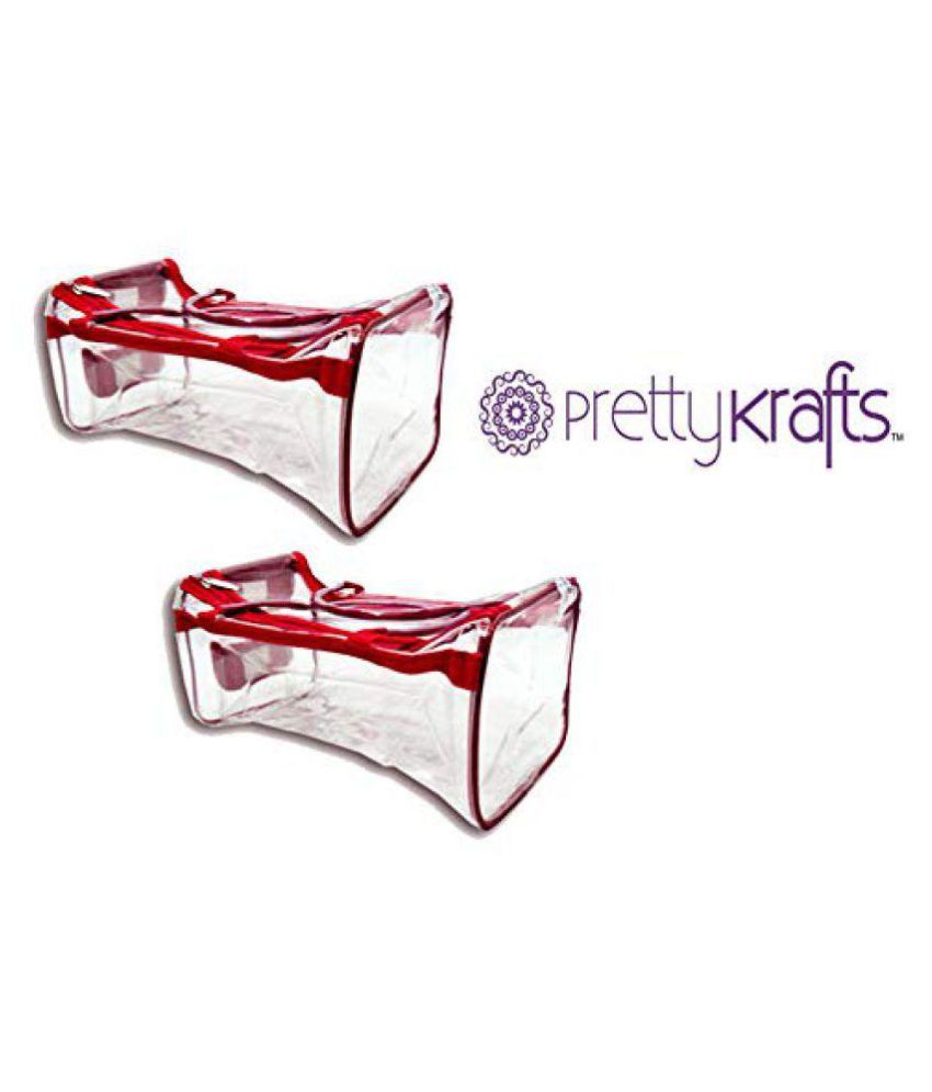 PrettyKrafts Red Vanity Kit and pouches - 2 Pcs