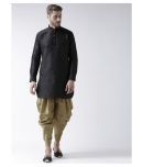 Deyann Black Silk Blend Dhoti Kurta Set