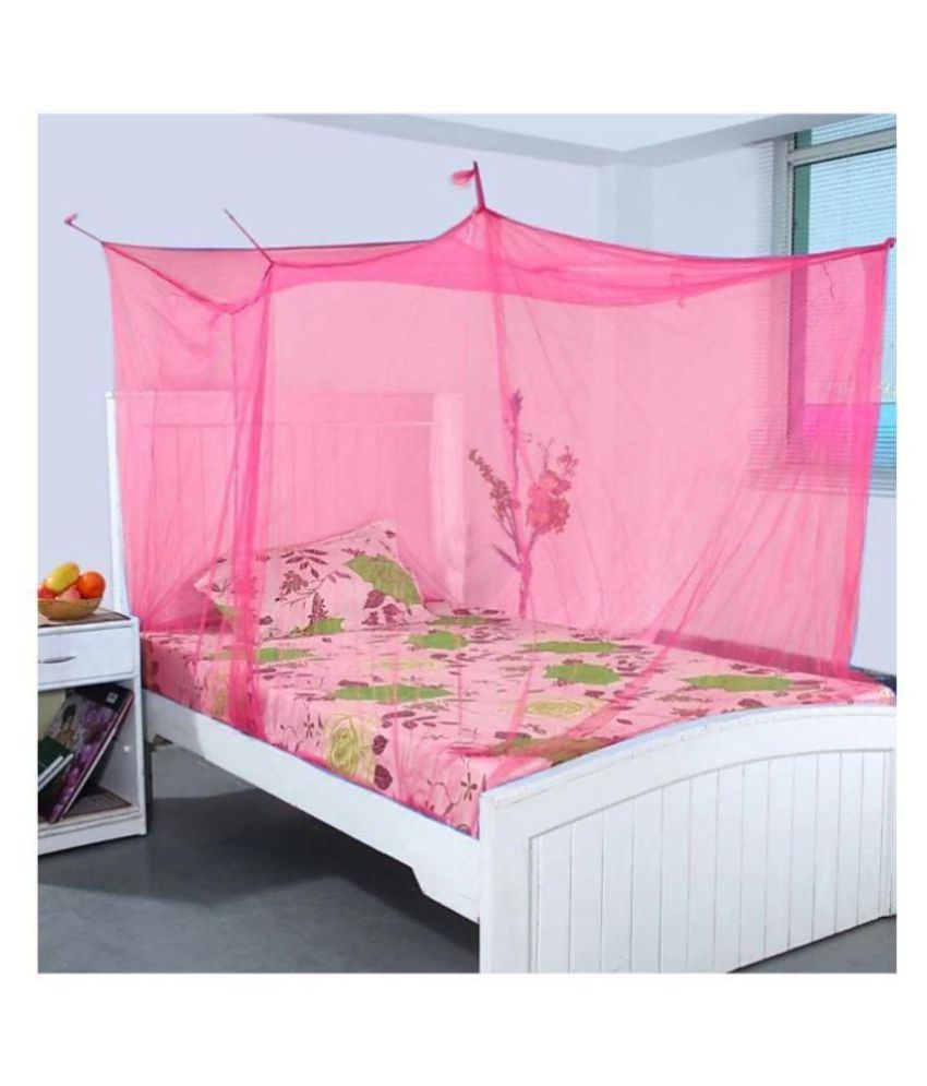     			E-Retailer Double Pink Plain Mosquito Net