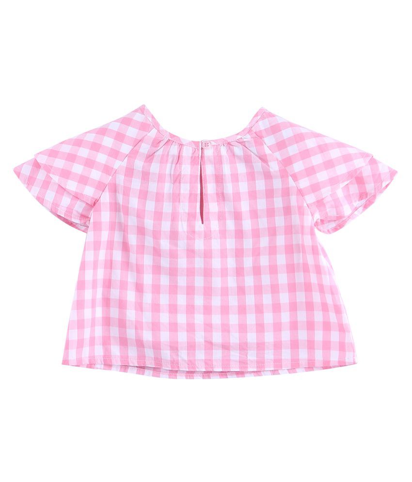 Pink Gingham Blouse Pink 4Y - Buy Pink Gingham Blouse Pink 4Y Online at Low Price - Snapdeal