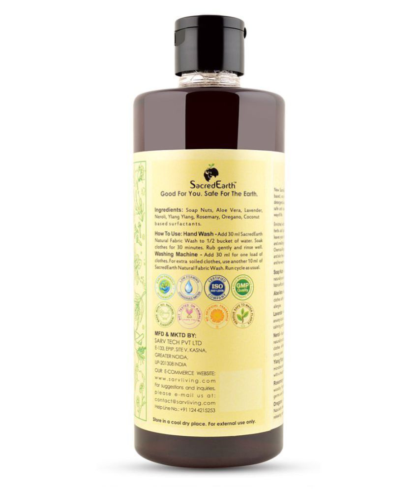 SacredEarth Natural Eco Friendly Stain Remover Liquid Detergent Wash