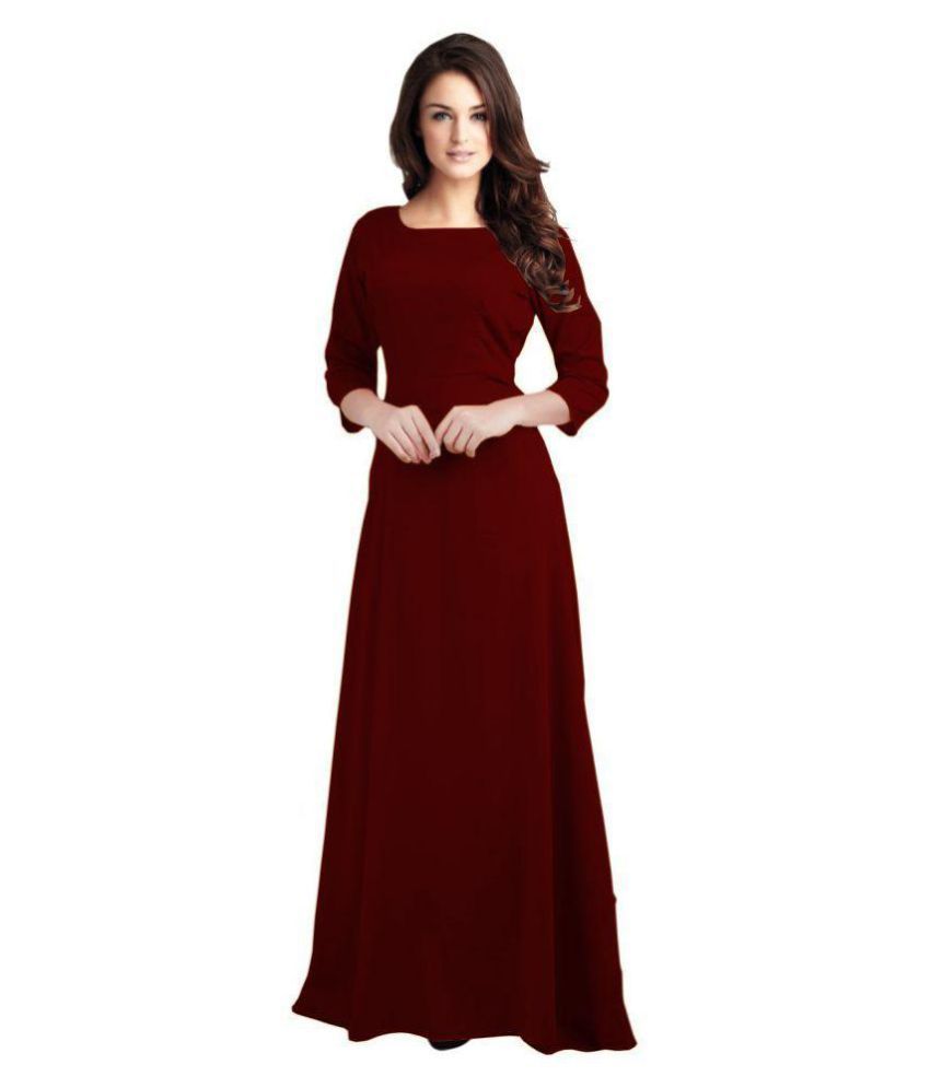 long rayon gown