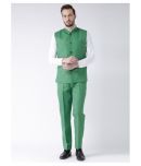 Hangup Green Solid Formal 2 Piece Suits