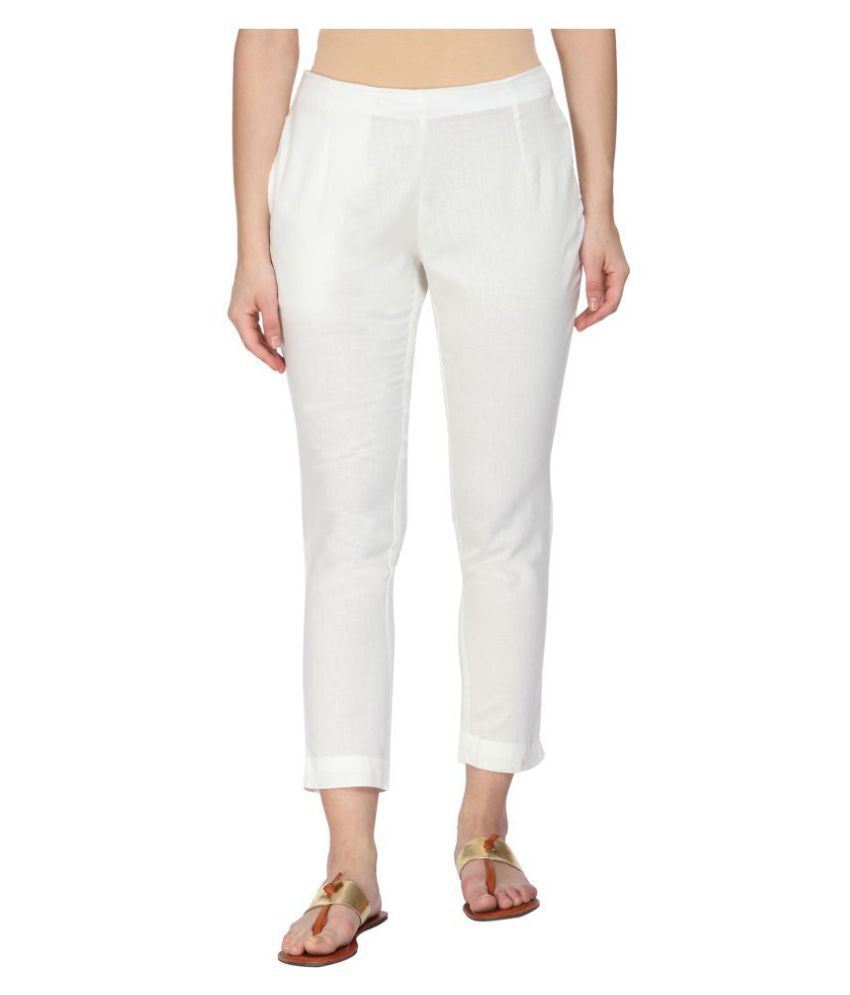 Buy Alena Linen Cigarette Pants Online at Best Prices in India - Snapdeal