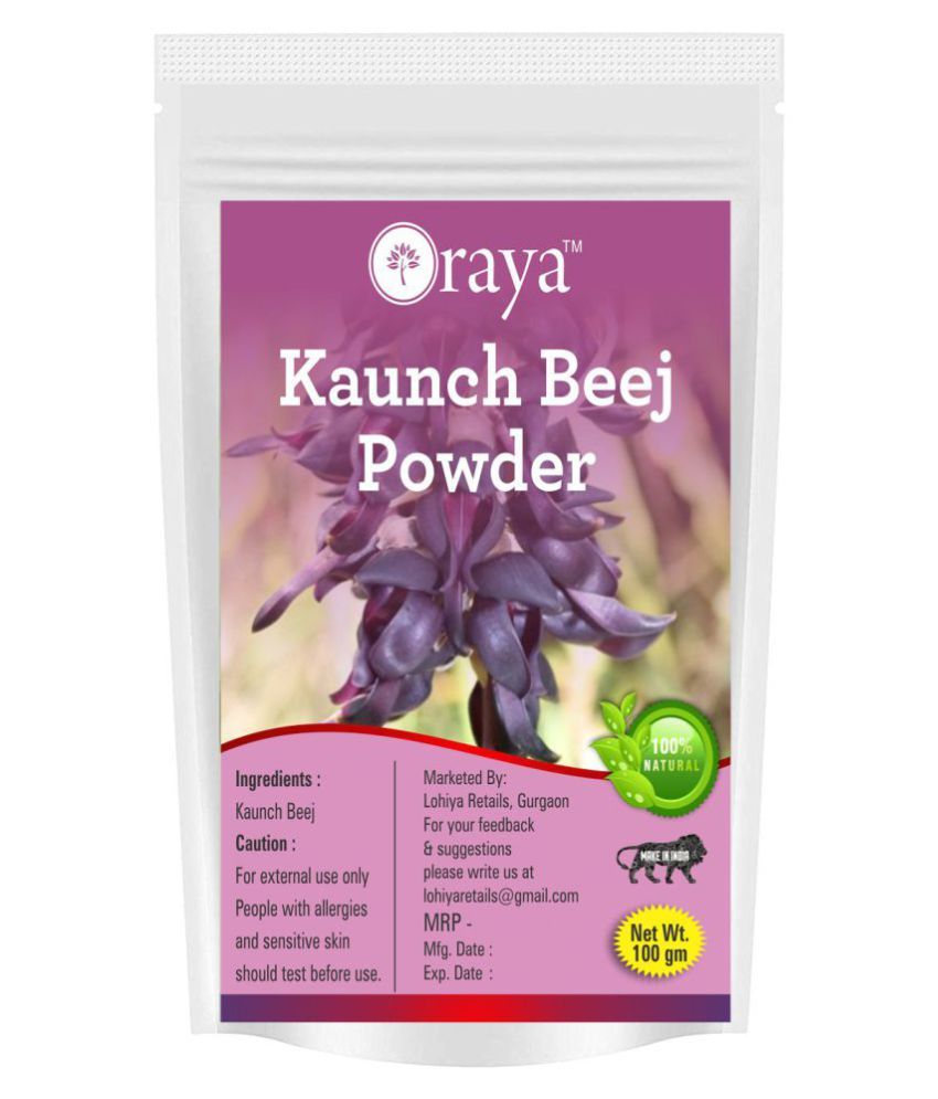     			ORAYA 100 % Pure & Natural Kaunch Beej Powder(100gms) Face Pack 100 gm