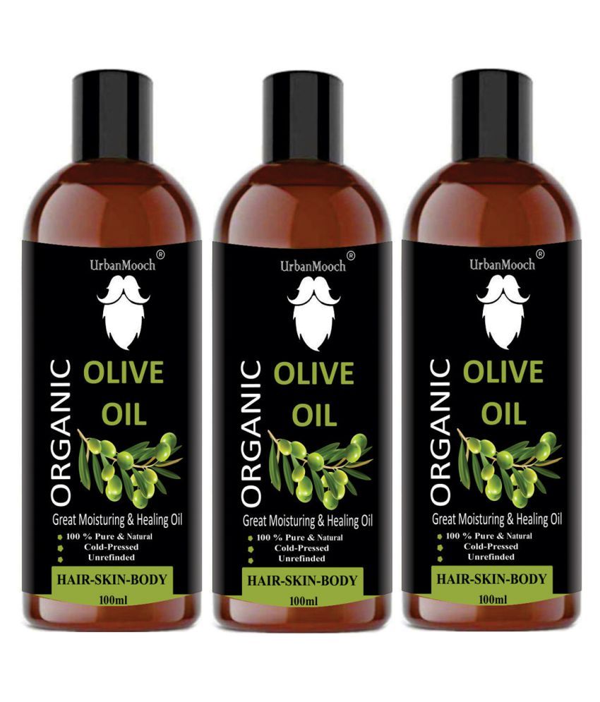     			UrbanMooch 100% Pure & Natural Virgin Olive Oil for Hair, Skin & Body 300 ml Pack of 3