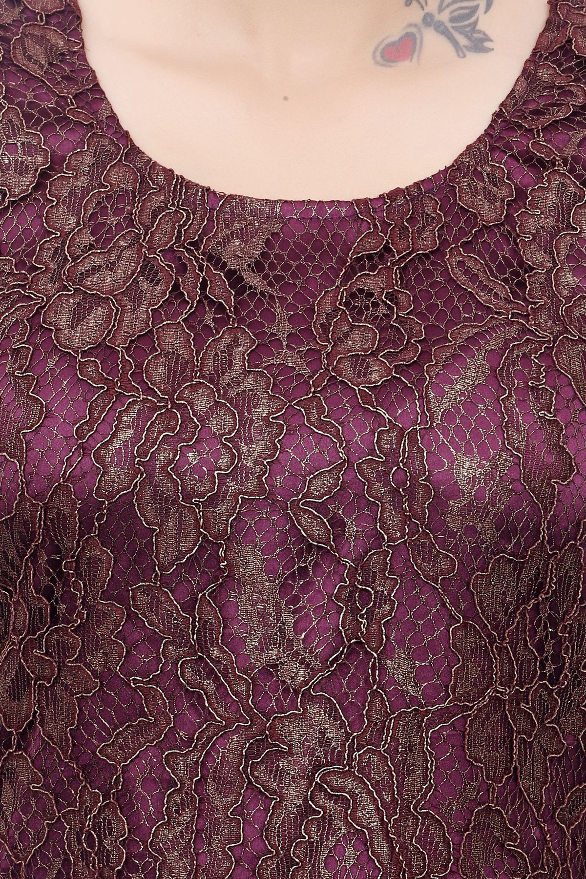 purple georgette gown