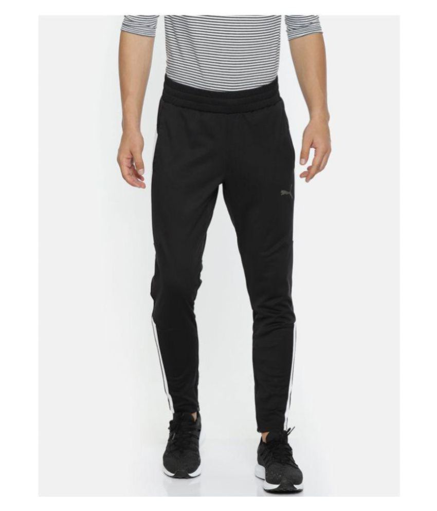 Puma Black Polyester Lycra Trackpants - Buy Puma Black Polyester Lycra ...