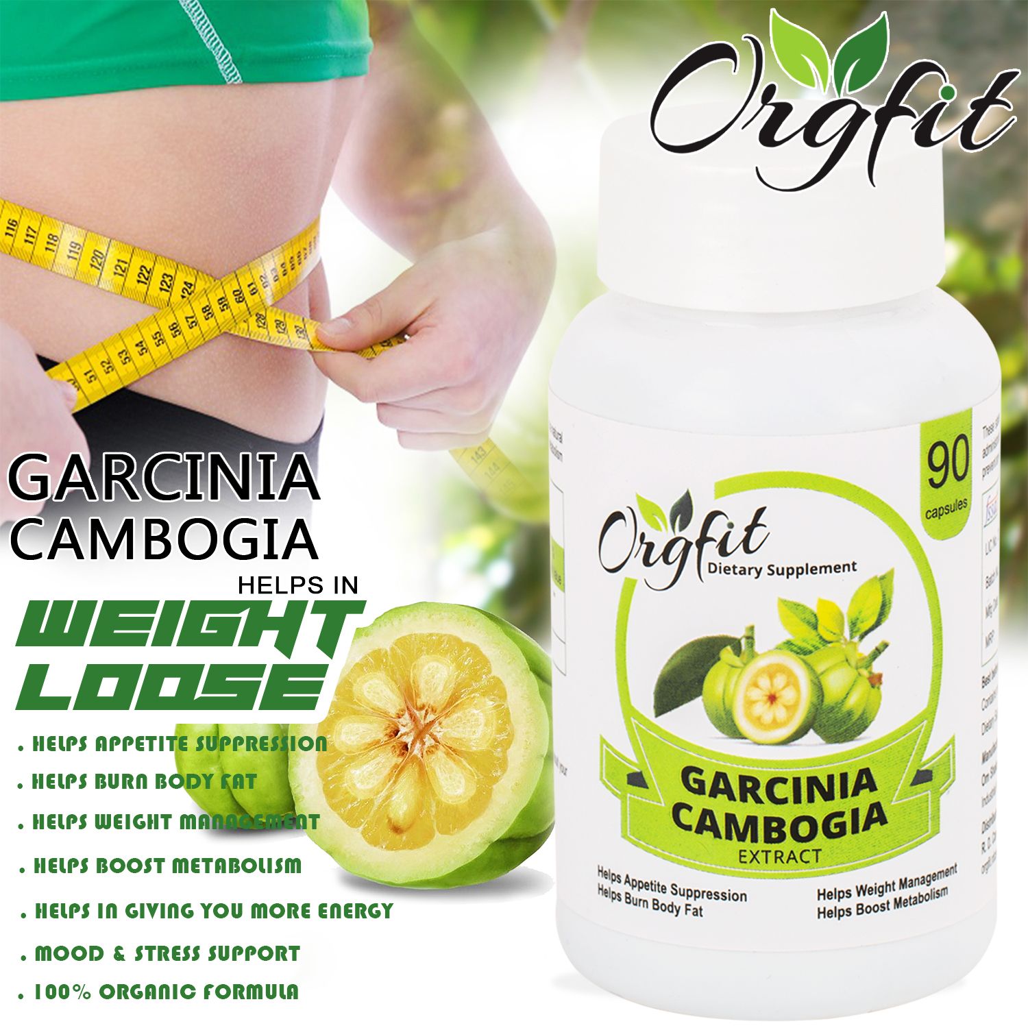 Orgfit Garcinia Cambogia For Weight Loss 180 No S Fruit Pack Of 2 Buy