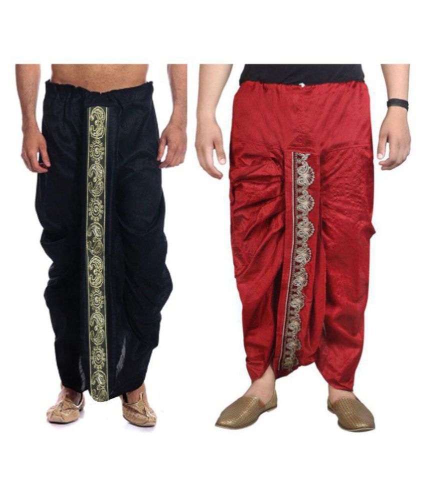 black dhoti and black shirt