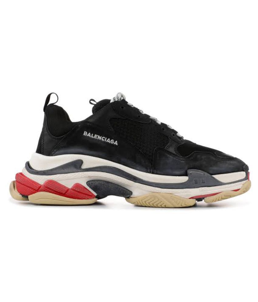 Balenciaga Synthetic Pearl Grey Triple S Clear Sole Sneakers