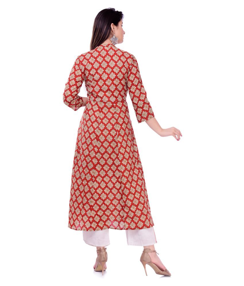 long cotton anarkali kurti