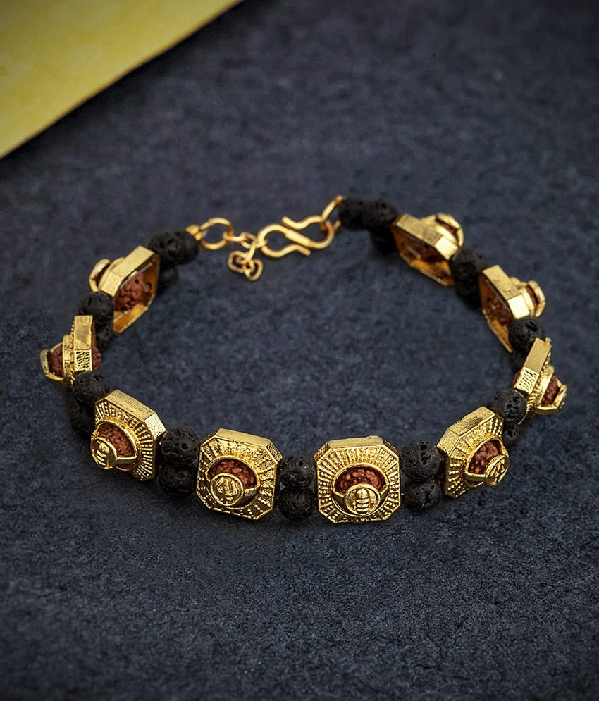 Dare by Voylla Healing Bracelet Gold Plated Men's Bracelet Buy Dare by
