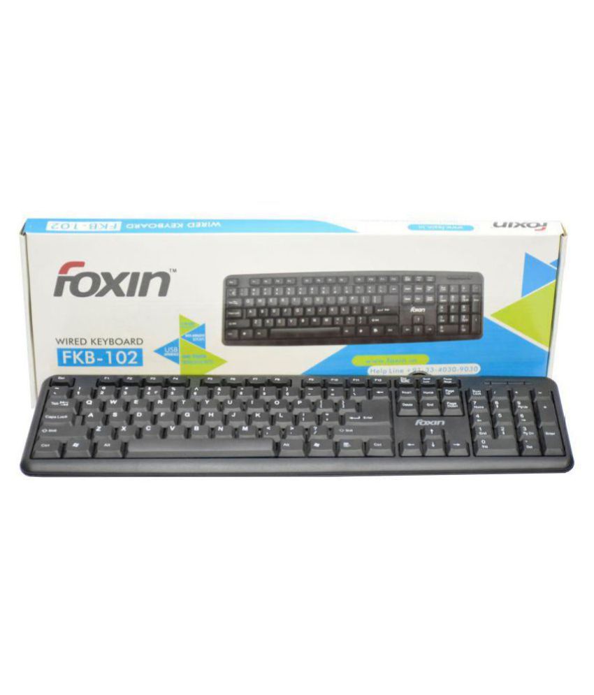 Foxin Fkb 102 Style Black Usb Wired Desktop Keyboard Buy Foxin Fkb