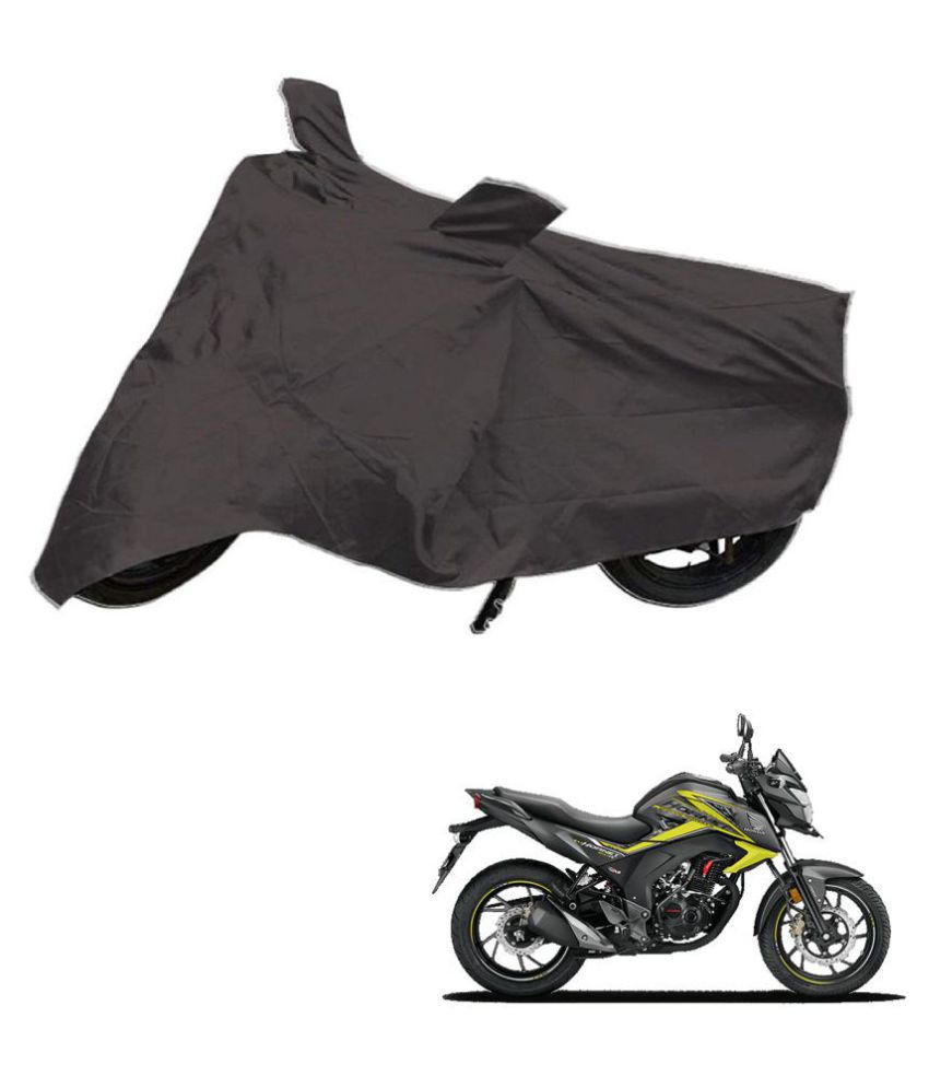     			AutoRetail Dust Proof Two Wheeler Polyster Cover for Honda CB Hornet 160R (Mirror Pocket, Grey Color)