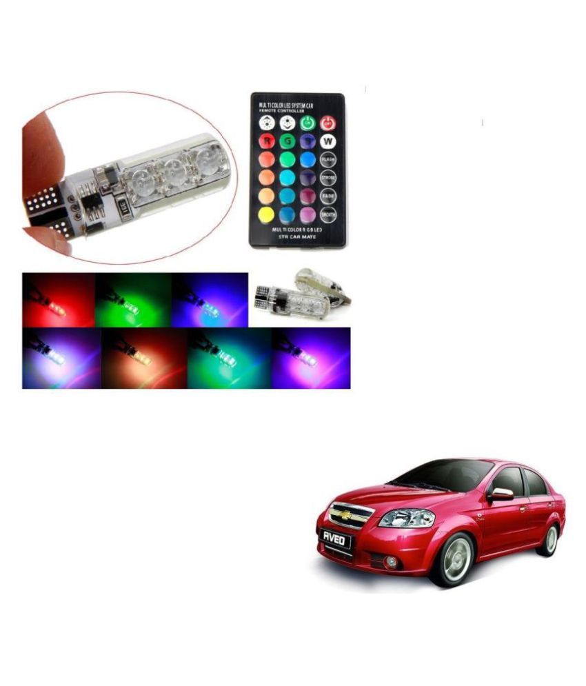 2X T10 921 High Power RGB LED Multi-Color Parking Interior Light Bulbs+Remote