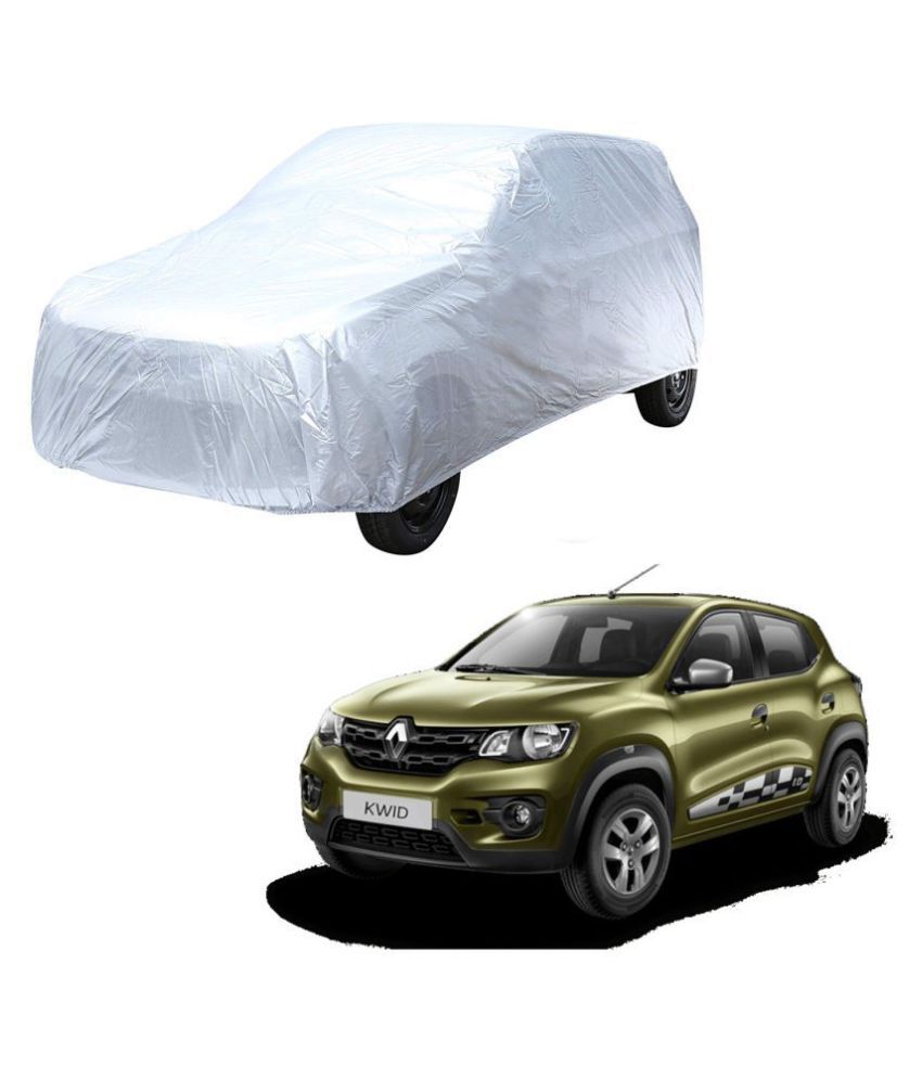     			Autoretail Silver Color Car Cover Without Mirror Pocket Polyster For Renault Kwid