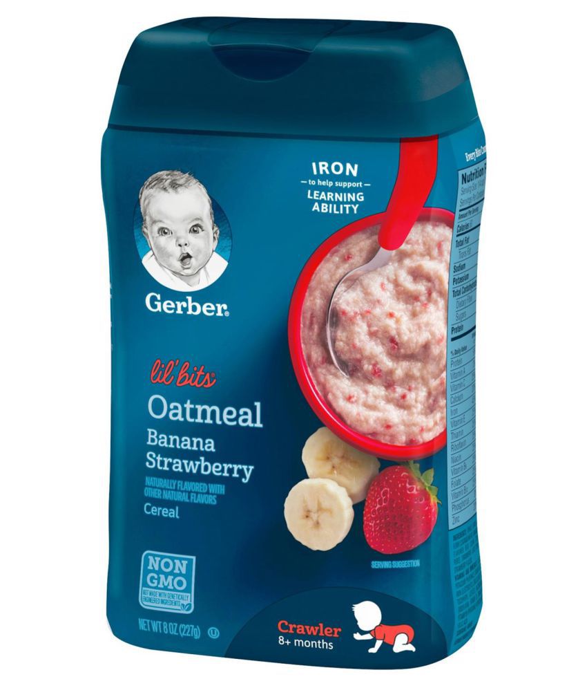 Gerber Oatmeal Banana Strawberry Infant Cereal for 6 Months + ( 227 gm