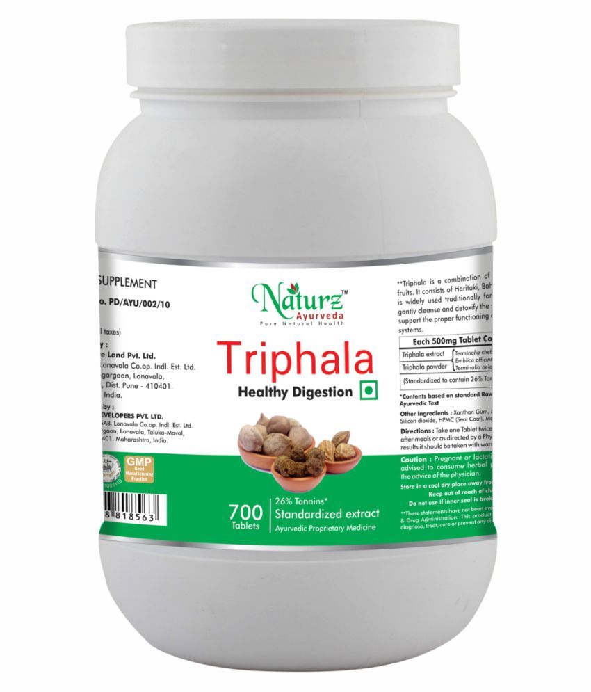 Naturz Ayurveda Triphala 700 Tablets 500 mg Pack of 4 Buy Naturz