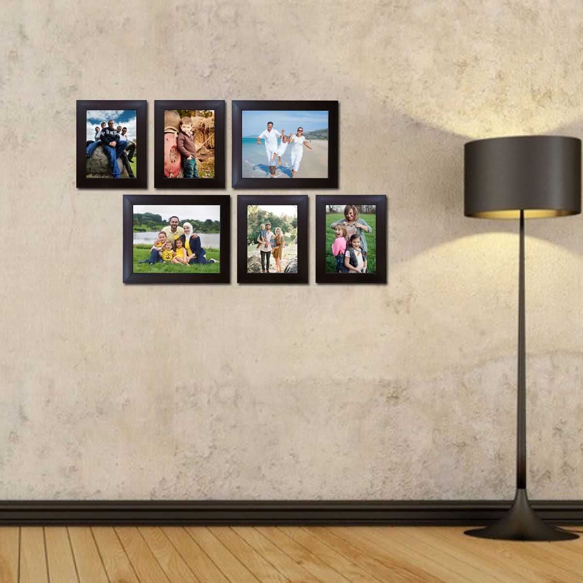 Trends on Wall Acrylic Brown Photo Frame Sets - Pack of 6