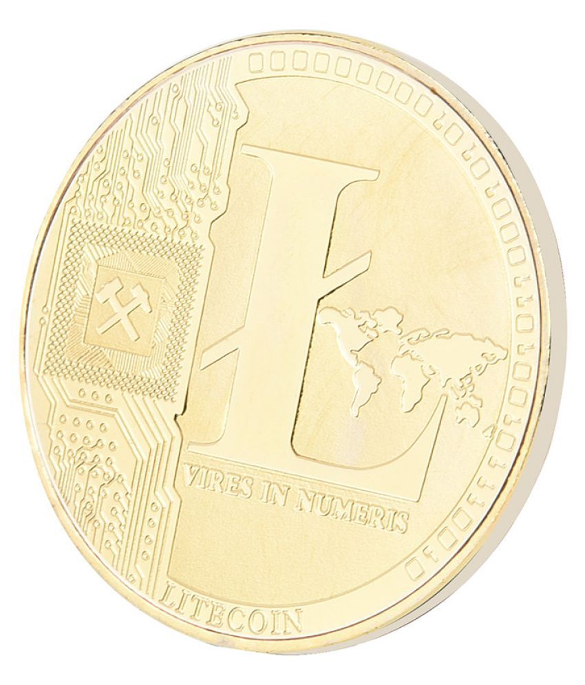 One Item Gold Plated Commemorative Litecoin Collectible Golden Iron Miner Coin