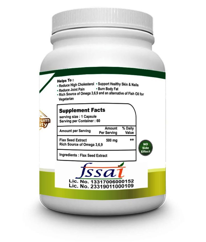 zukewell Flax Seed Extract with Omega 3 Capsule 500 mg Pack of 2 Buy
