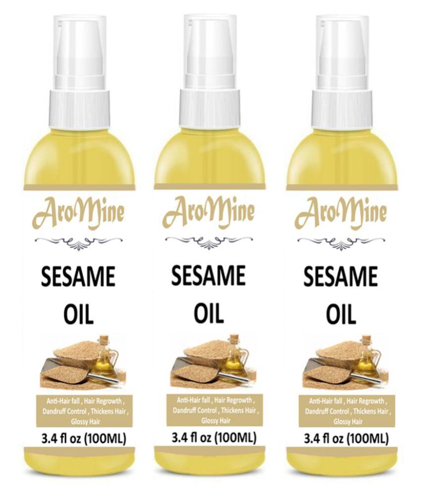     			Aromine 100% Pure & Natural Sesame Oil For Hair Growth- 300 ml Pack of 3