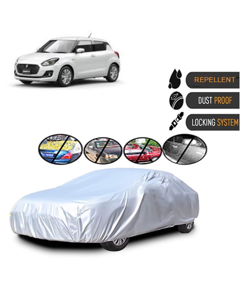 QualityBeast Car Body Cover for Maruti Suzuki Swift [2005-2010] Silver