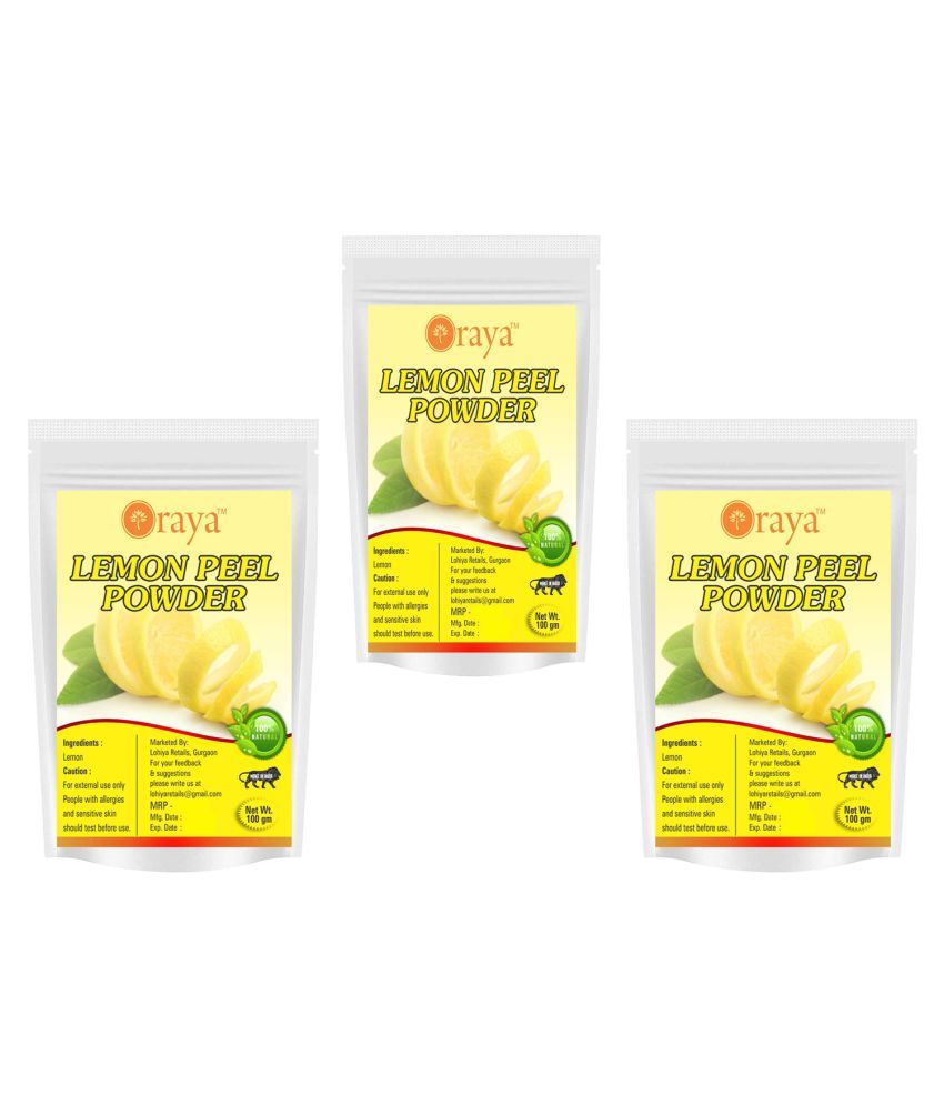     			ORAYA 100% Natural Lemon Peel Powder For Skin Fairness(300GM) Face Pack 300 gm Pack of 3