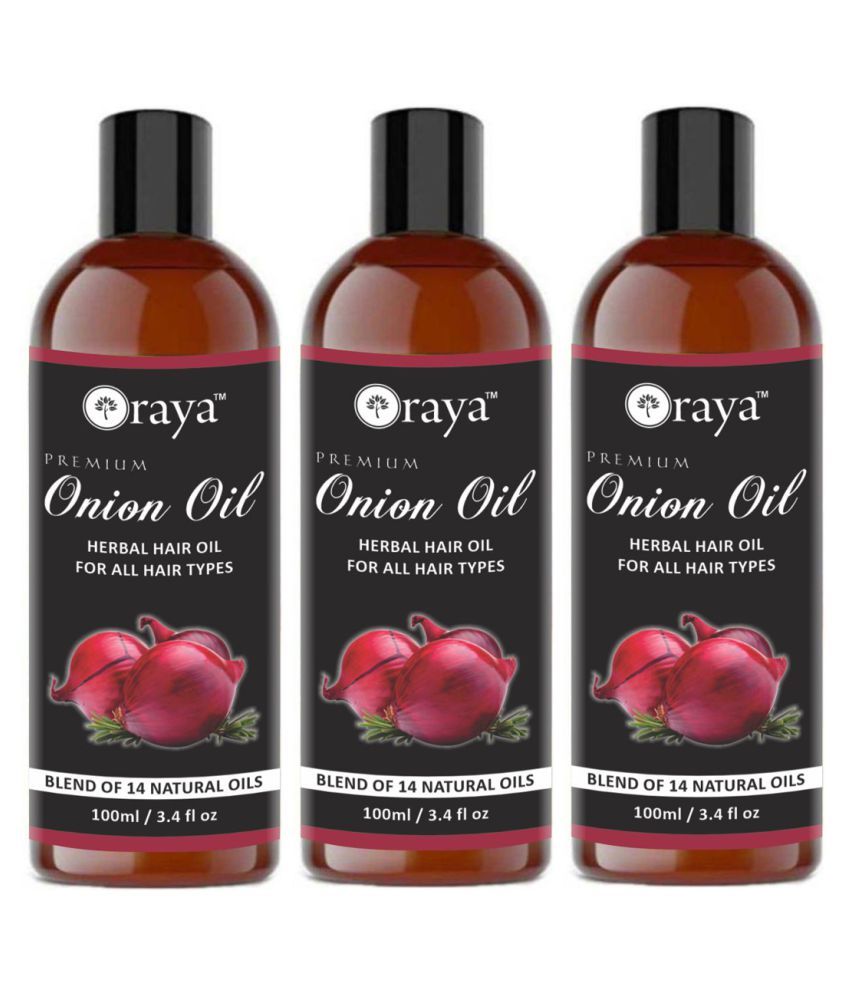     			ORAYA ONION Herbal Hair Oil- For Treat Hair loss 3 Bottles 300 ml Pack of 3