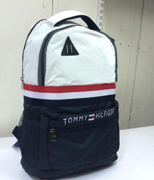 tommy hilfiger white polyester college bags backpacks