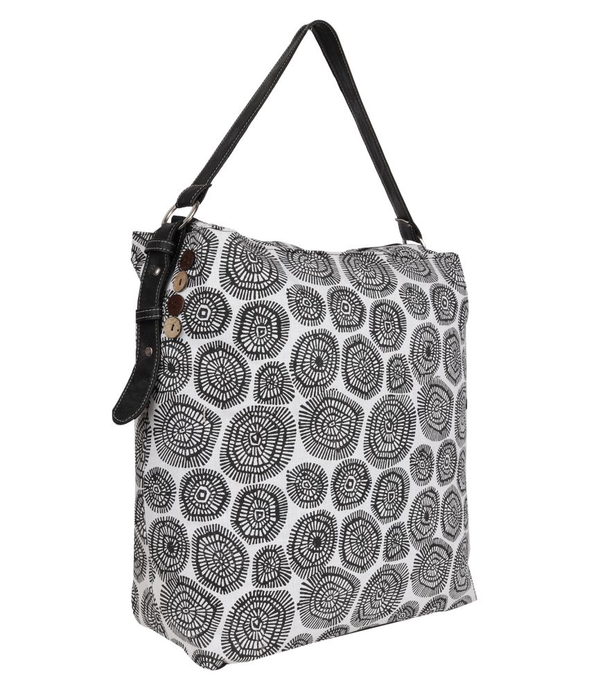 Indha Craft White Cotton Tote Bag - Buy Indha Craft White Cotton Tote Bag Online at Best Prices ...