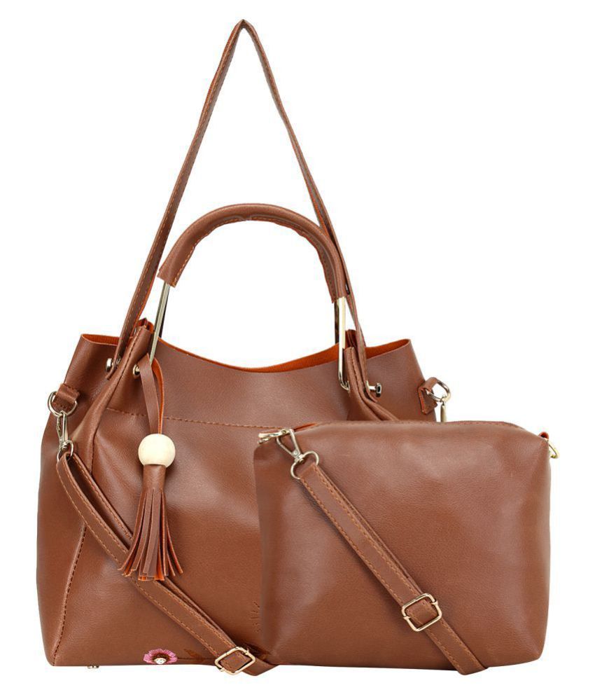 Mh Leather Product Tan P.U. Shoulder Bag Buy Mh Leather Product Tan P