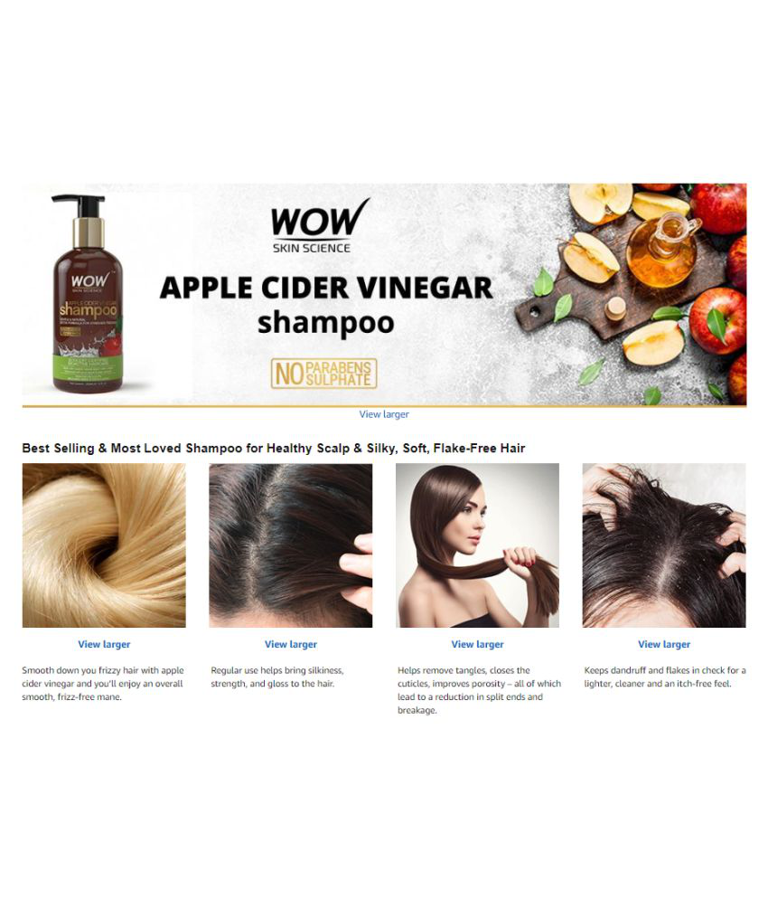 WOW Skin Science Apple Cider Vinegar Shampoo - 300ml: Buy WOW Skin Science Apple  Cider Vinegar Shampoo - 300ml at Best Prices in India - Snapdeal