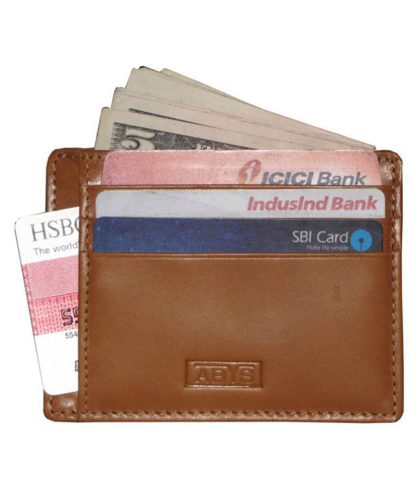 Abys Bi Fold Tan Card Holder Buy Online At Low Price In India Snapdeal 
