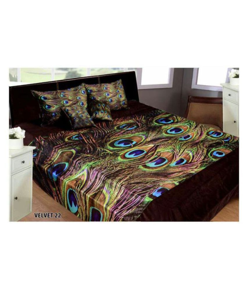 Shivaay Velvet Double Bedsheet with 2 Pillow Covers Buy Shivaay