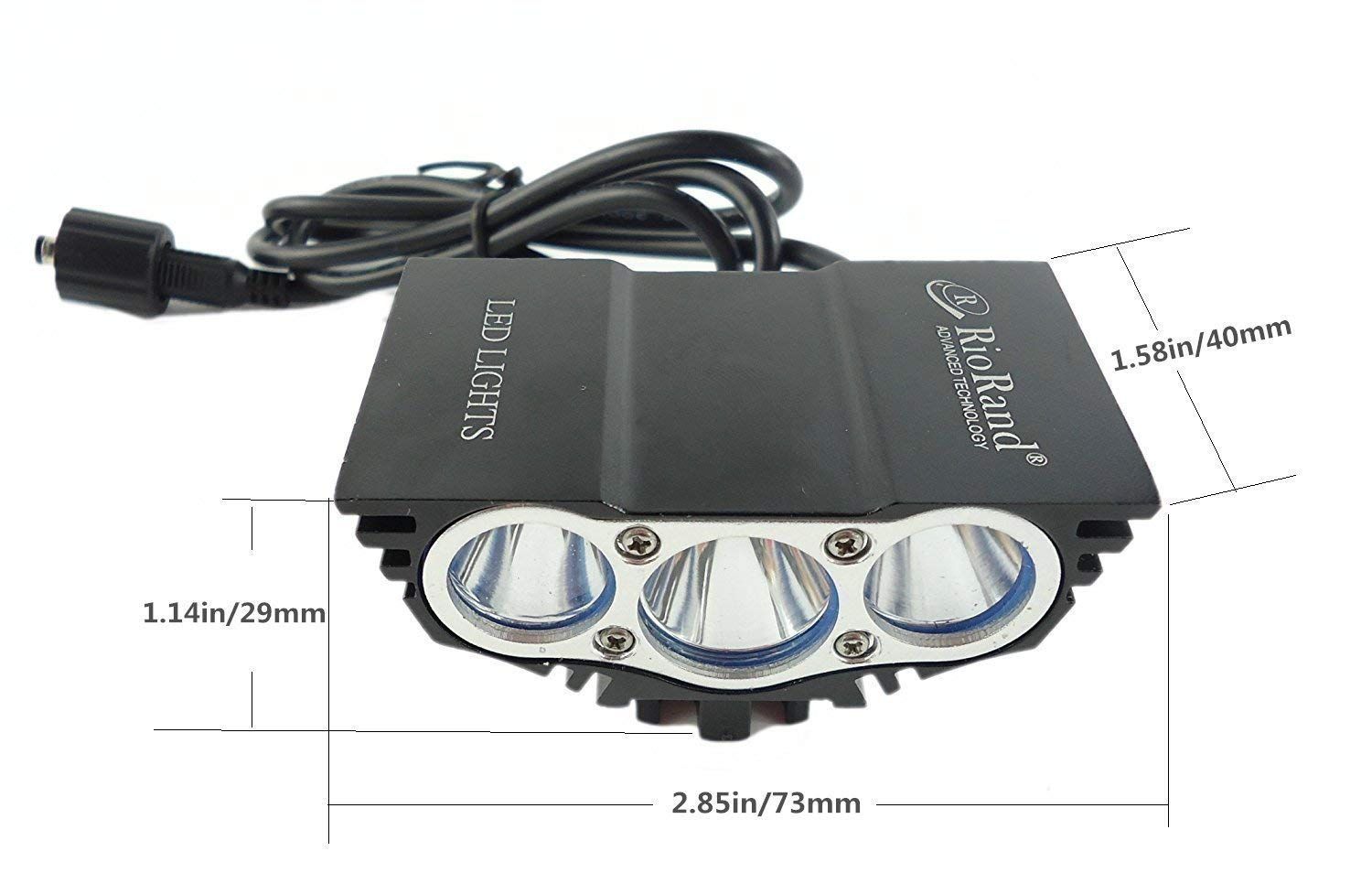 Bike Light 1800 Lumen 3x CREE LED Lamp HeadLight / Fog Light For Two
