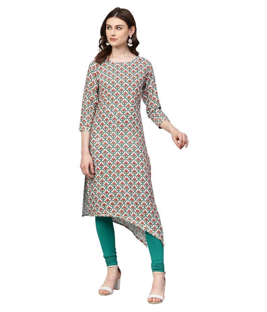 asymmetrical hemline kurti