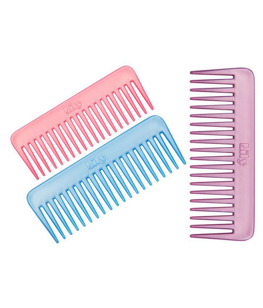 Lily Wide Tooth Comb Pack Of 3 Buy Lily Wide Tooth Comb Pack Of 3