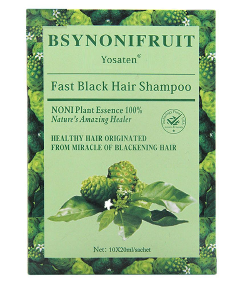 eAmaze BSY Noni Black Hair Color Shampoo (20 ml x 10) Permanent Hair