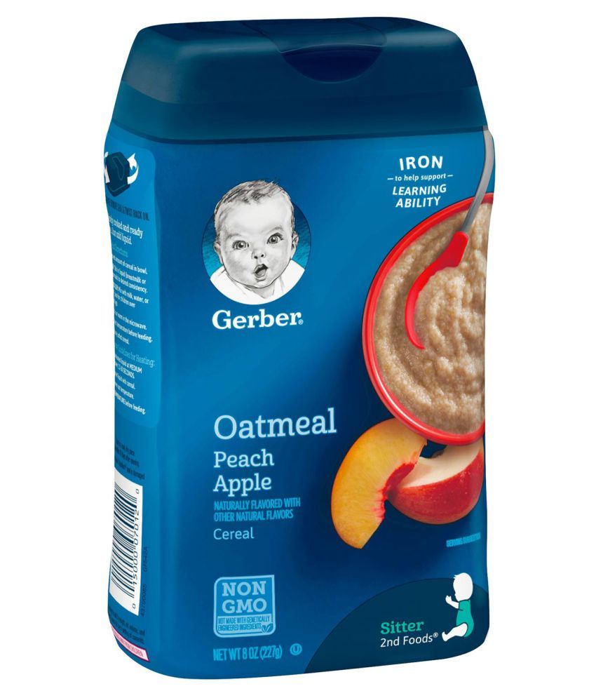 Gerber Oatmeal Peach Apple Infant Cereal for Under 6 Months ( 681 gm