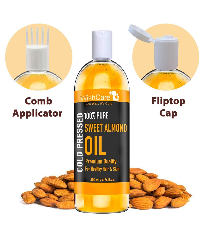 Wishcare Sweet Almond Oil For Hair Skin Oil 200 Ml Buy Wishcare