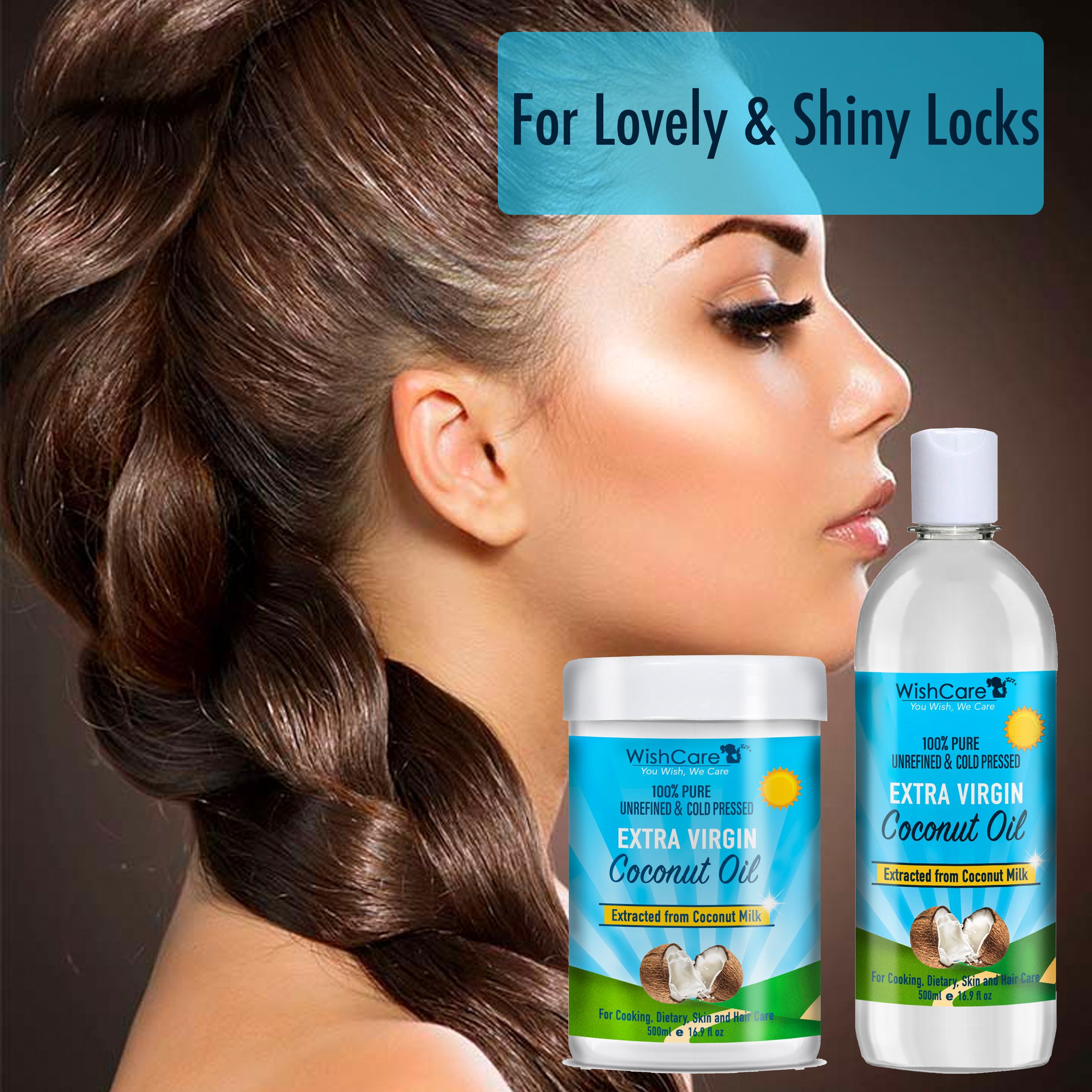 Buy WishCare Virgin Coconut Oil For Hair & Skin Oil 500 ml Online at ...