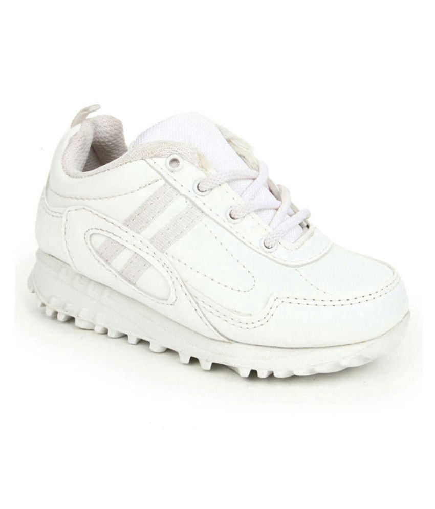 Force 10 By Liberty  Boy White School Shoes