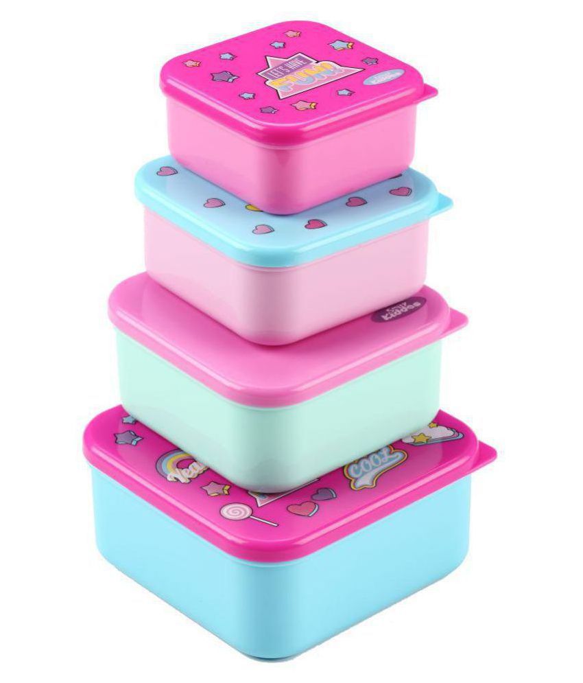 Smily Multipurpose Container (Pink) | Kids Lunch Box | Students Tiffin ...